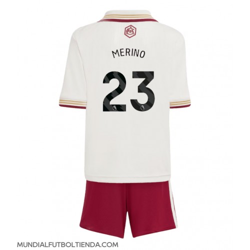 Camiseta Arsenal Mikel Merino #23 Tercera Equipación Replica 2025-26 para niños mangas cortas (+ Pantalones cortos)
